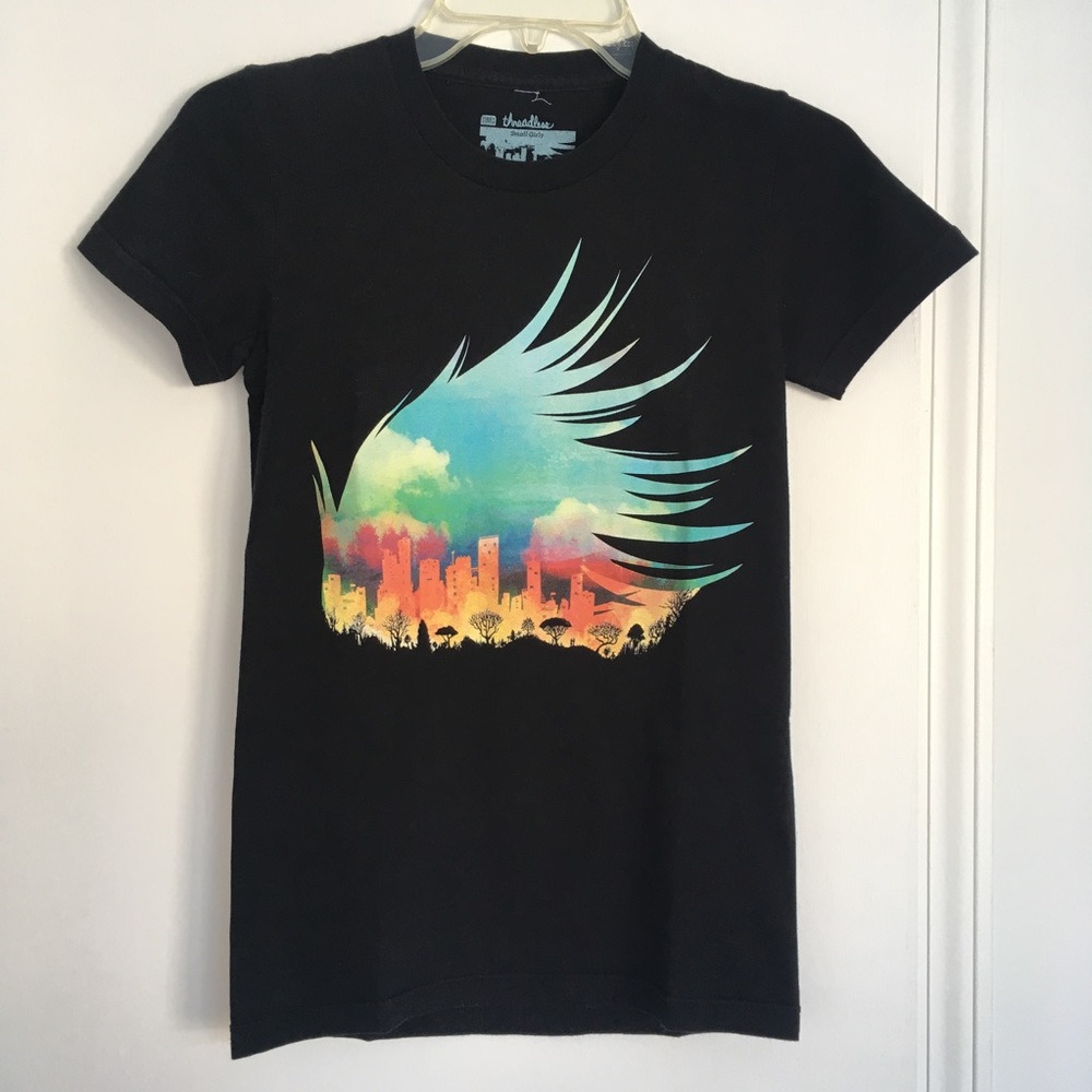 Black Illustrated T Shirt Threadless